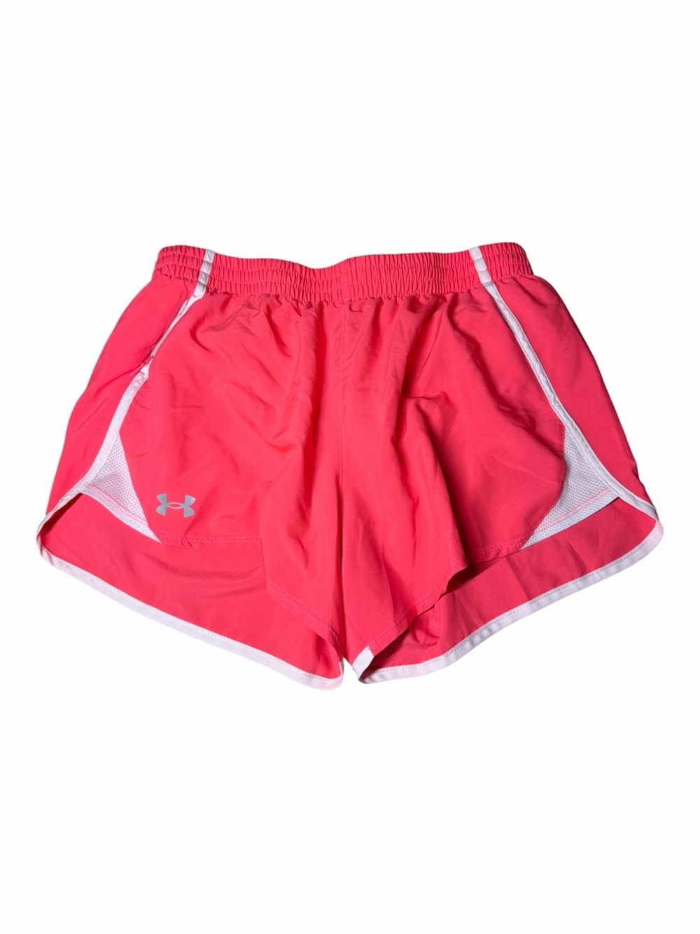 Under Armour Hot Pink Women's Athletic Shorts with White Trim